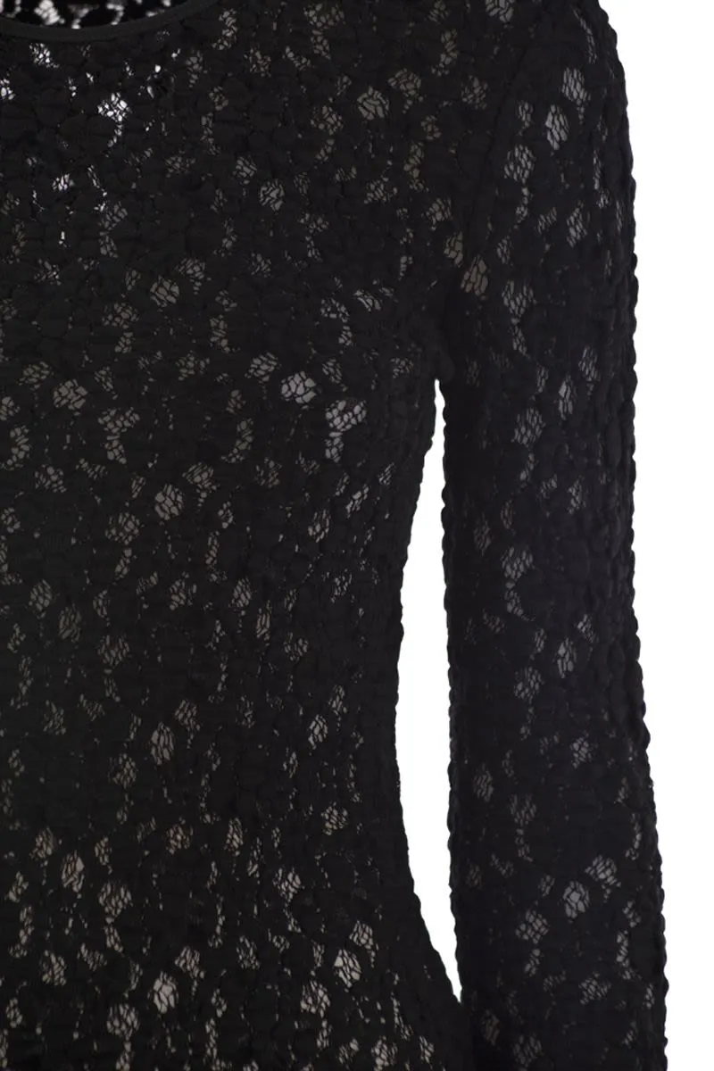 GENNAIO - TIGHT-FITTING CLOQUé LACE JERSEY sold by Lord & Taylor product image thumbnail 4