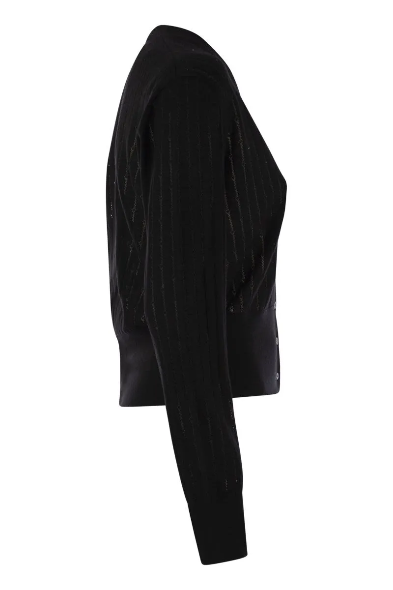 NOGARA - WOOL AND SILK CARDIGAN WITH SEQUINS sold by Lord & Taylor product image thumbnail 3