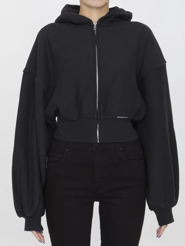 CROPPED ZIP-UP HOODIE sold by Lord & Taylor