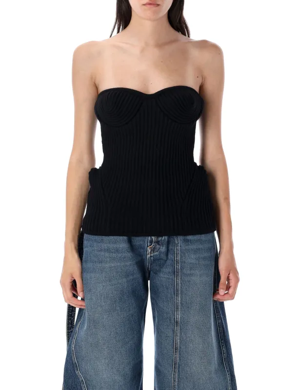 KNITTED BUSTIER TOP made by Jean Paul Gaultier