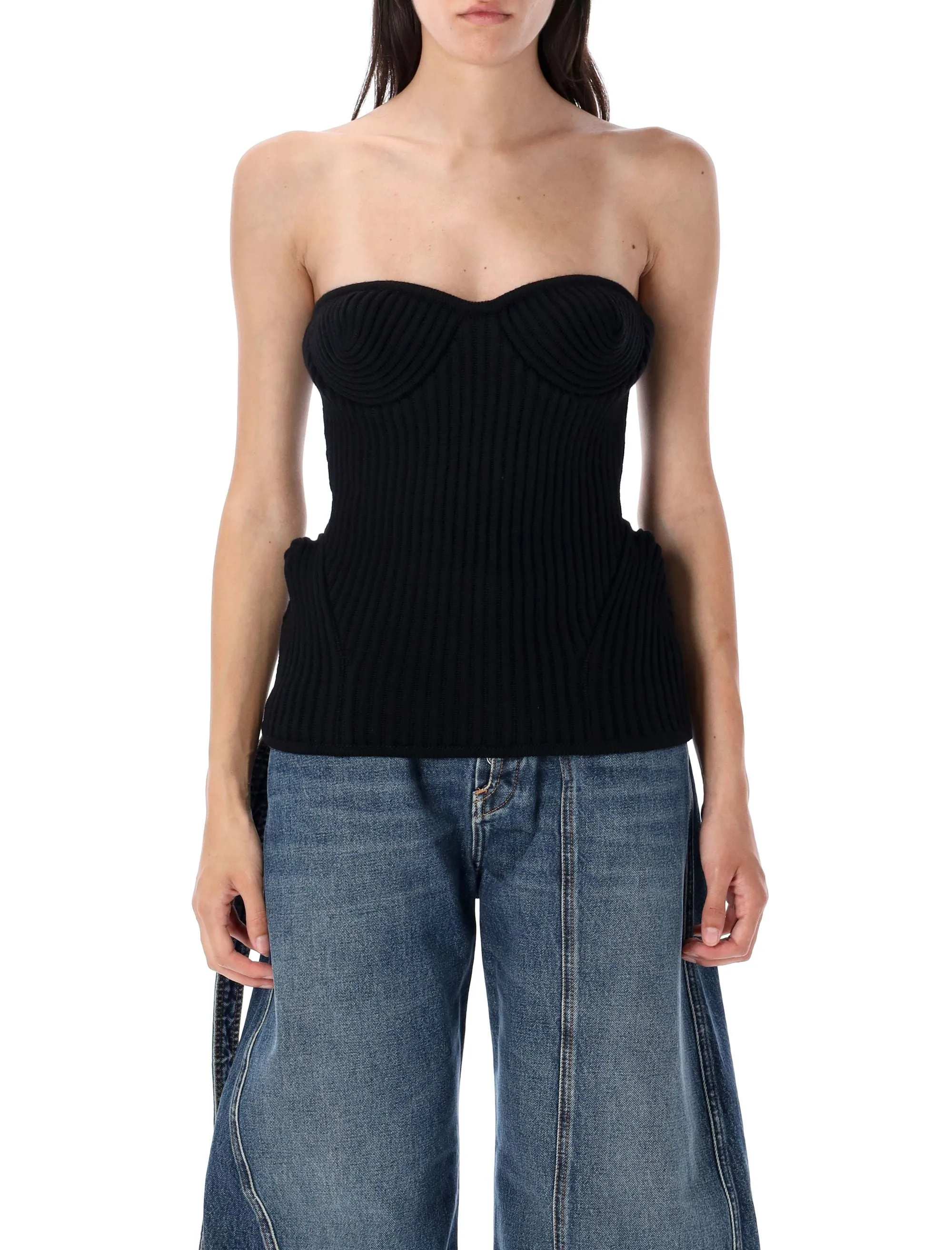 KNITTED BUSTIER TOP sold by Lord & Taylor
