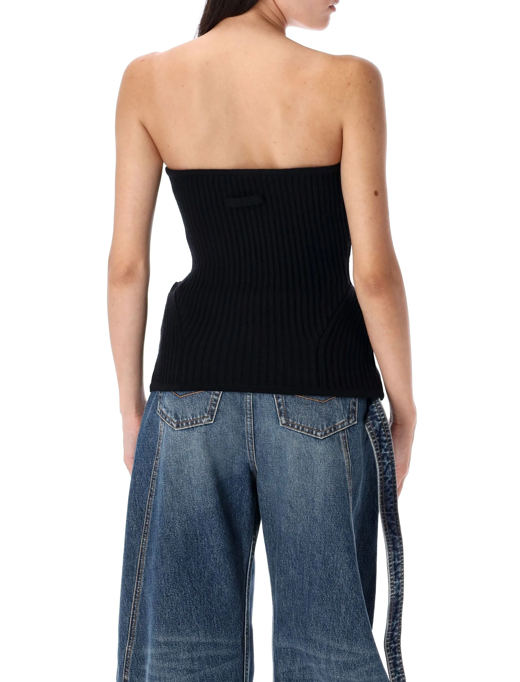 KNITTED BUSTIER TOP sold by Lord & Taylor product image thumbnail 2