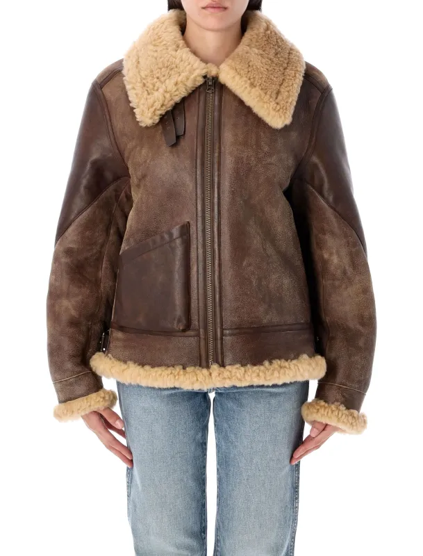 SHEARLING AVIATOR JACKET sold by Lord & Taylor