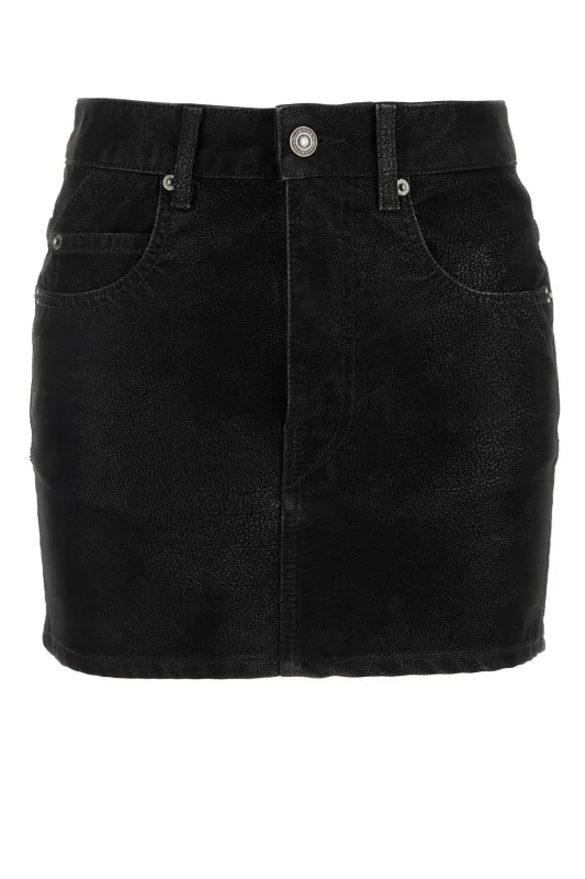 BLACK SYNTHETIC LEATHER KIMMY MINI SKIRT sold by Lord & Taylor