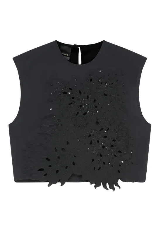TRUE COLORS COTTON CROP TOP sold by Lord & Taylor