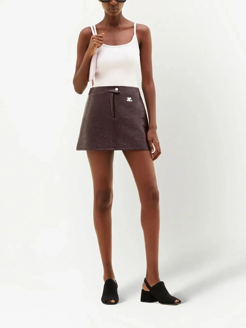 VINYL MINI SKIRT REEDITION sold by Lord & Taylor product image thumbnail 2