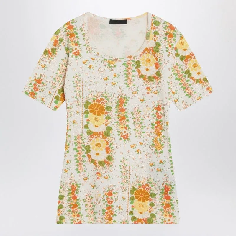 ORANGE FLORAL PRINT T-SHIRT sold by Lord & Taylor