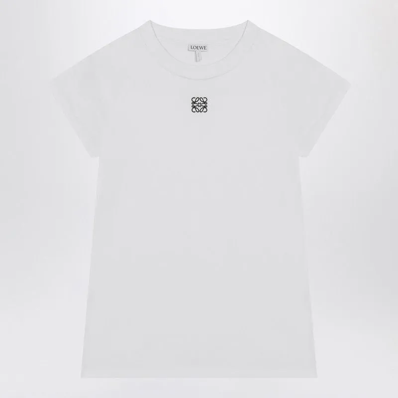 WHITE COTTON-BLEND T-SHIRT WITH ANAGRAM LOGO sold by Lord & Taylor