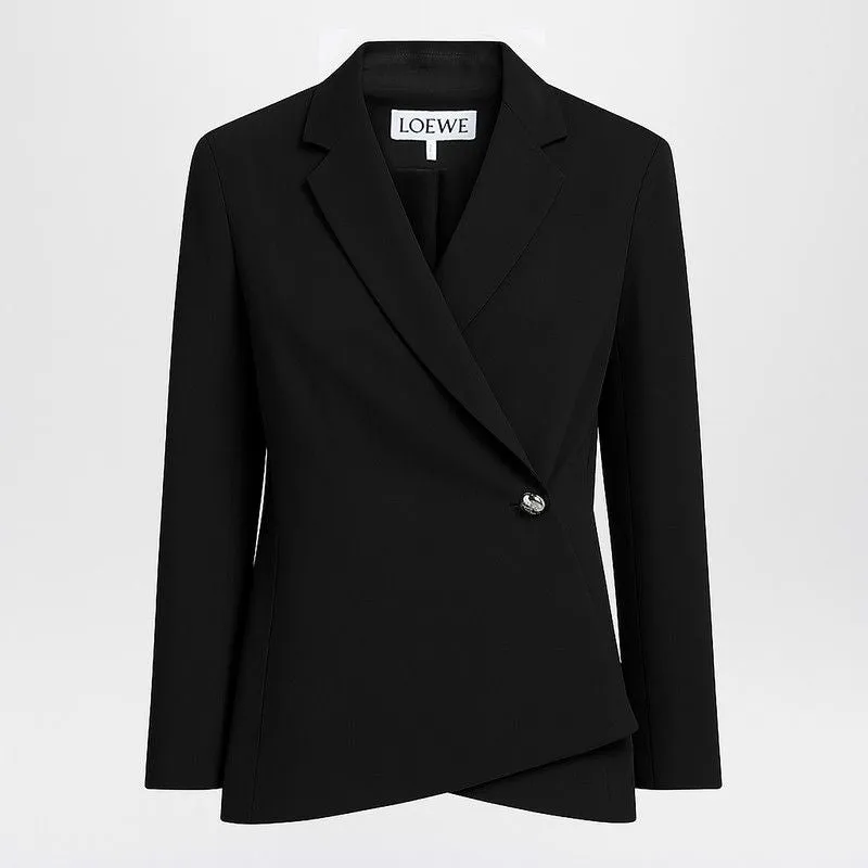BLACK JACKET WITH ANAGRAM PEBBLE BUTTON sold by Lord & Taylor