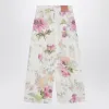 WHITE JEANS WITH FLORAL DIGITAL PRINT sold by Lord & Taylor