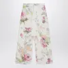 WHITE JEANS WITH FLORAL DIGITAL PRINT sold by Lord & Taylor