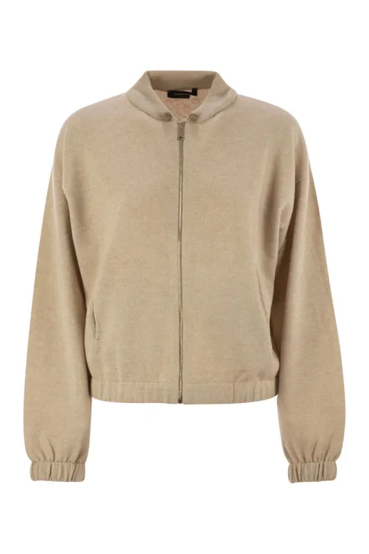 BOMBER JACKET IN PLATINUM WITH BALL PINS sold by Lord & Taylor