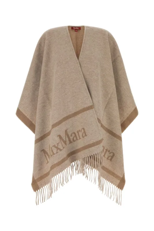 HILDESTD - JACQUARD WOOL PONCHO made by MaxMara