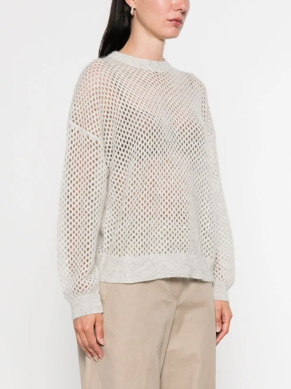 WOOL OPEN-KNIT SWEATER sold by Lord & Taylor product image thumbnail 4
