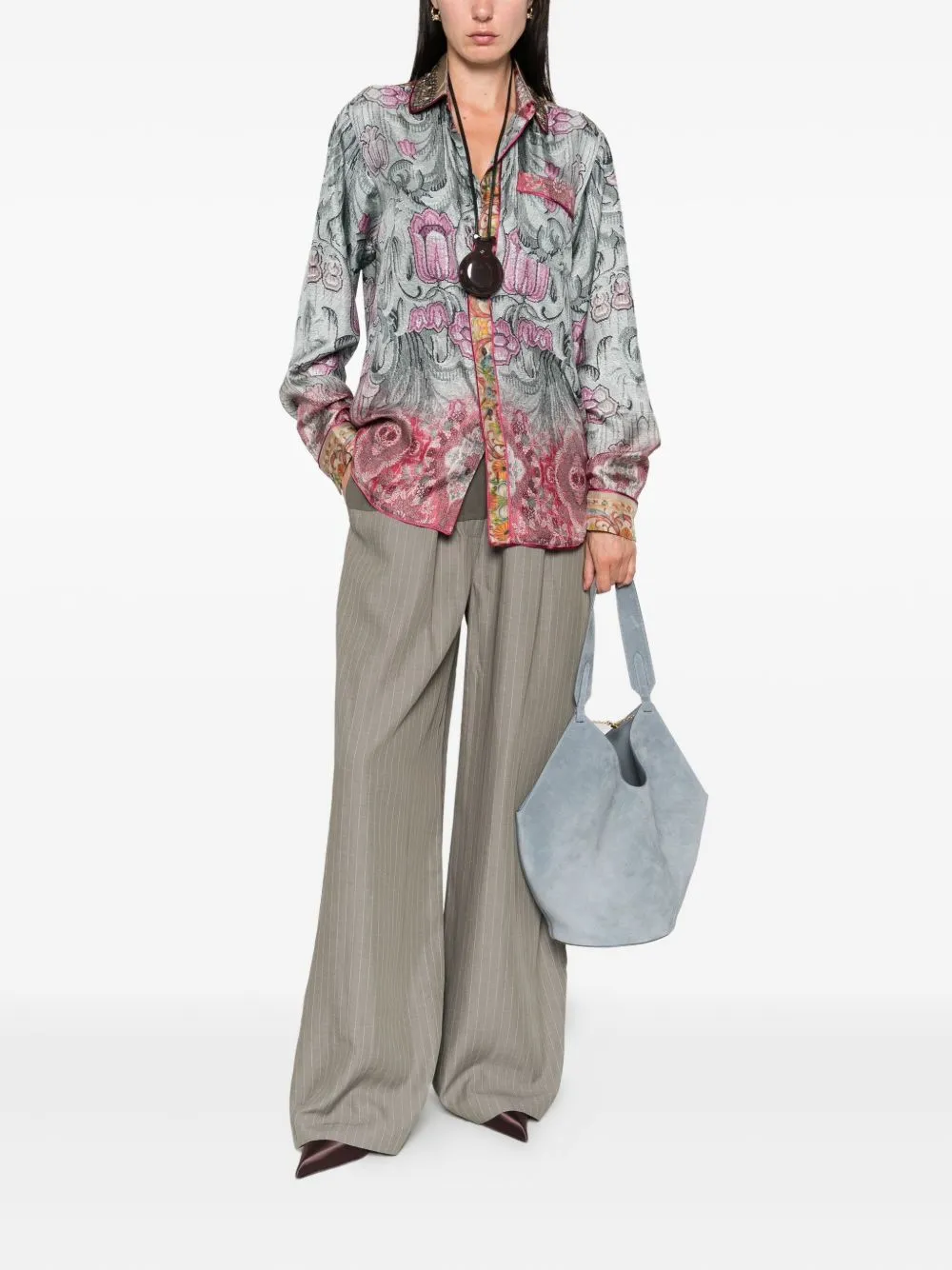 PRINTED SILK SHIRT sold by Lord & Taylor product image thumbnail 4