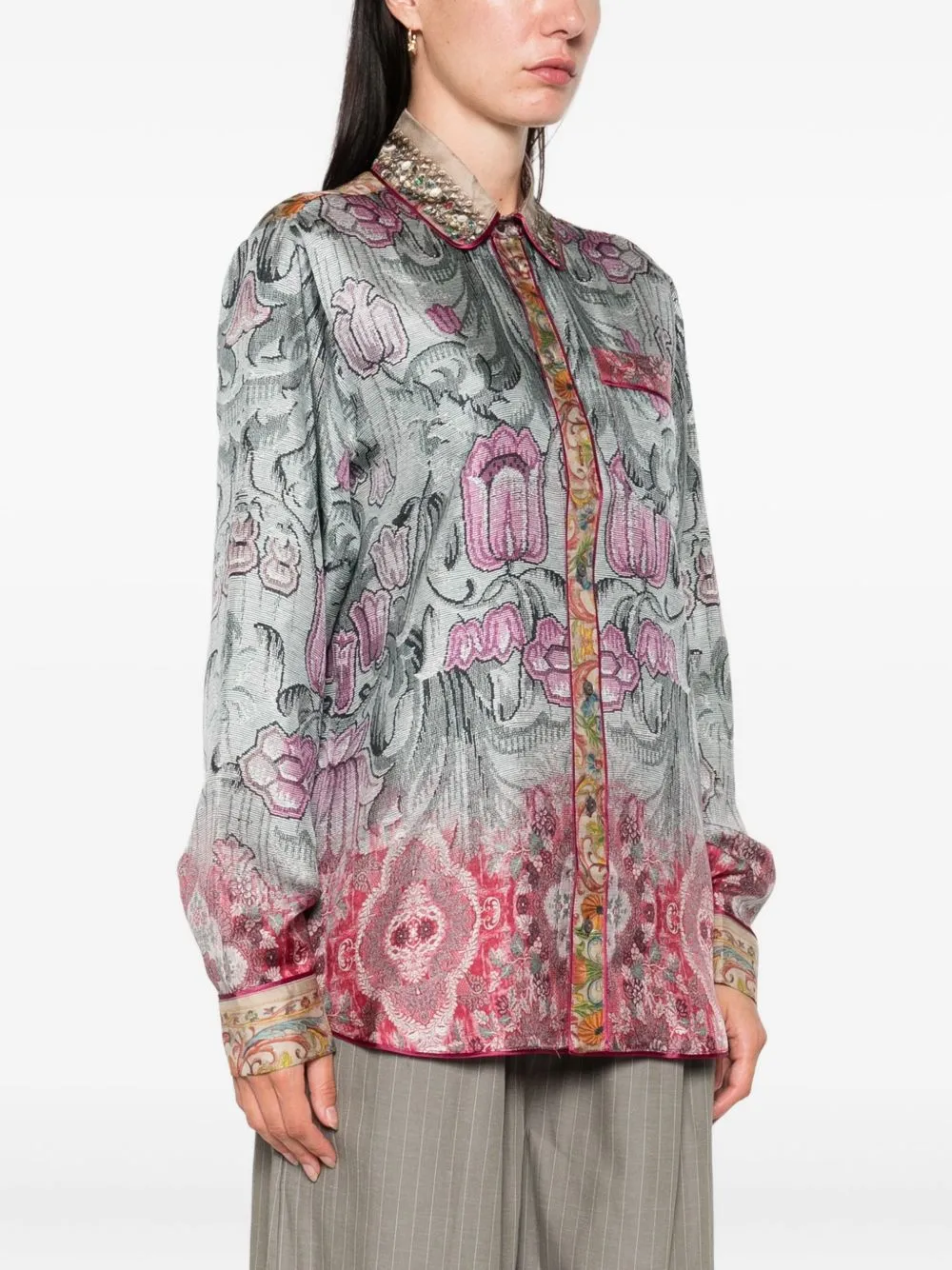 PRINTED SILK SHIRT sold by Lord & Taylor product image thumbnail 2