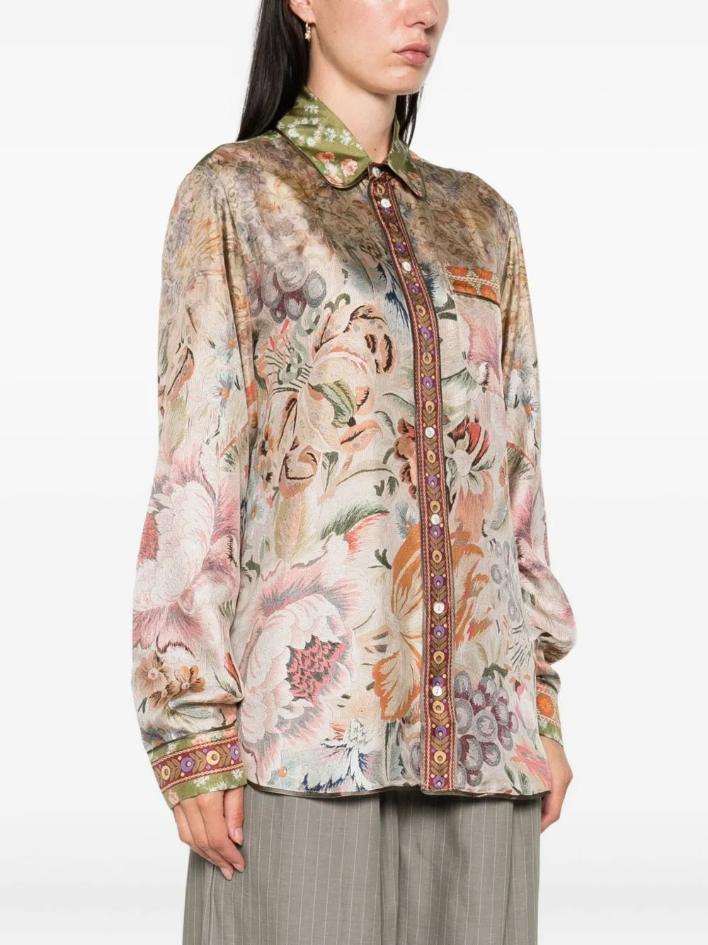 PRINTED SILK SHIRT sold by Lord & Taylor product image thumbnail 3