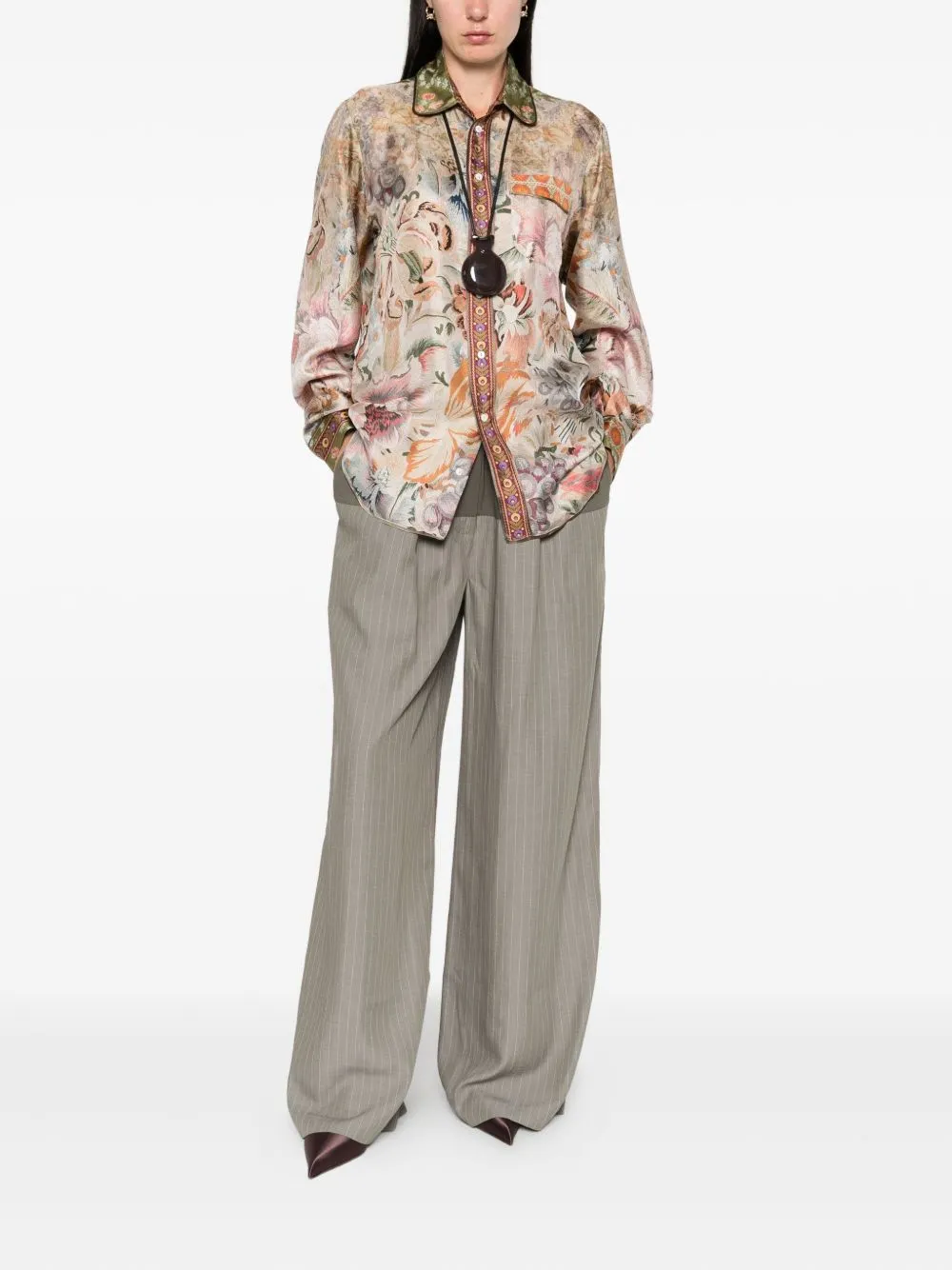 PRINTED SILK SHIRT sold by Lord & Taylor product image thumbnail 2
