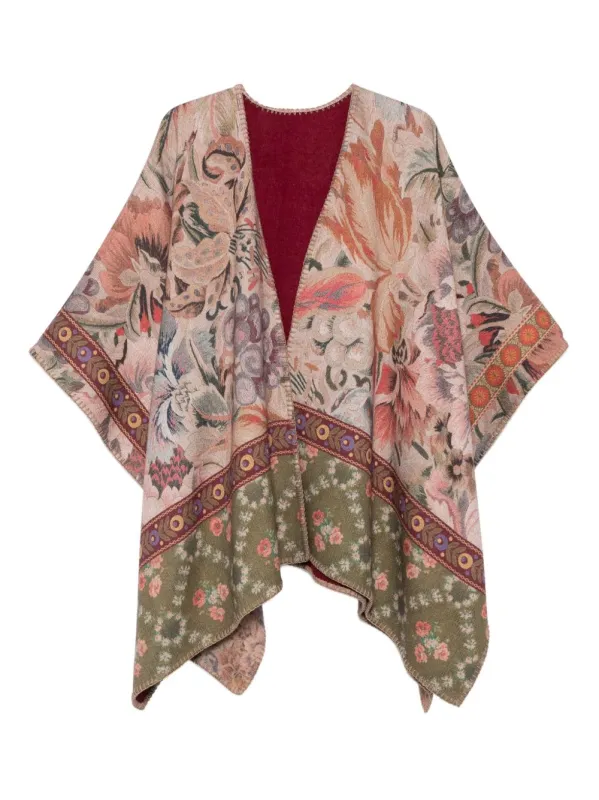 WOOL PRINTED PONCHO sold by Lord & Taylor