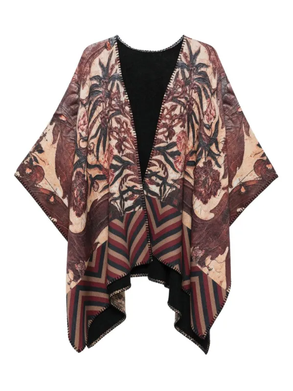 WOOL PRINTED PONCHO sold by Lord & Taylor