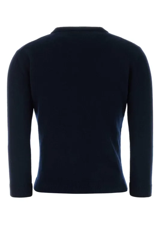 NAVY BLUE WOOL CARDIGAN made by Valentino Garavani