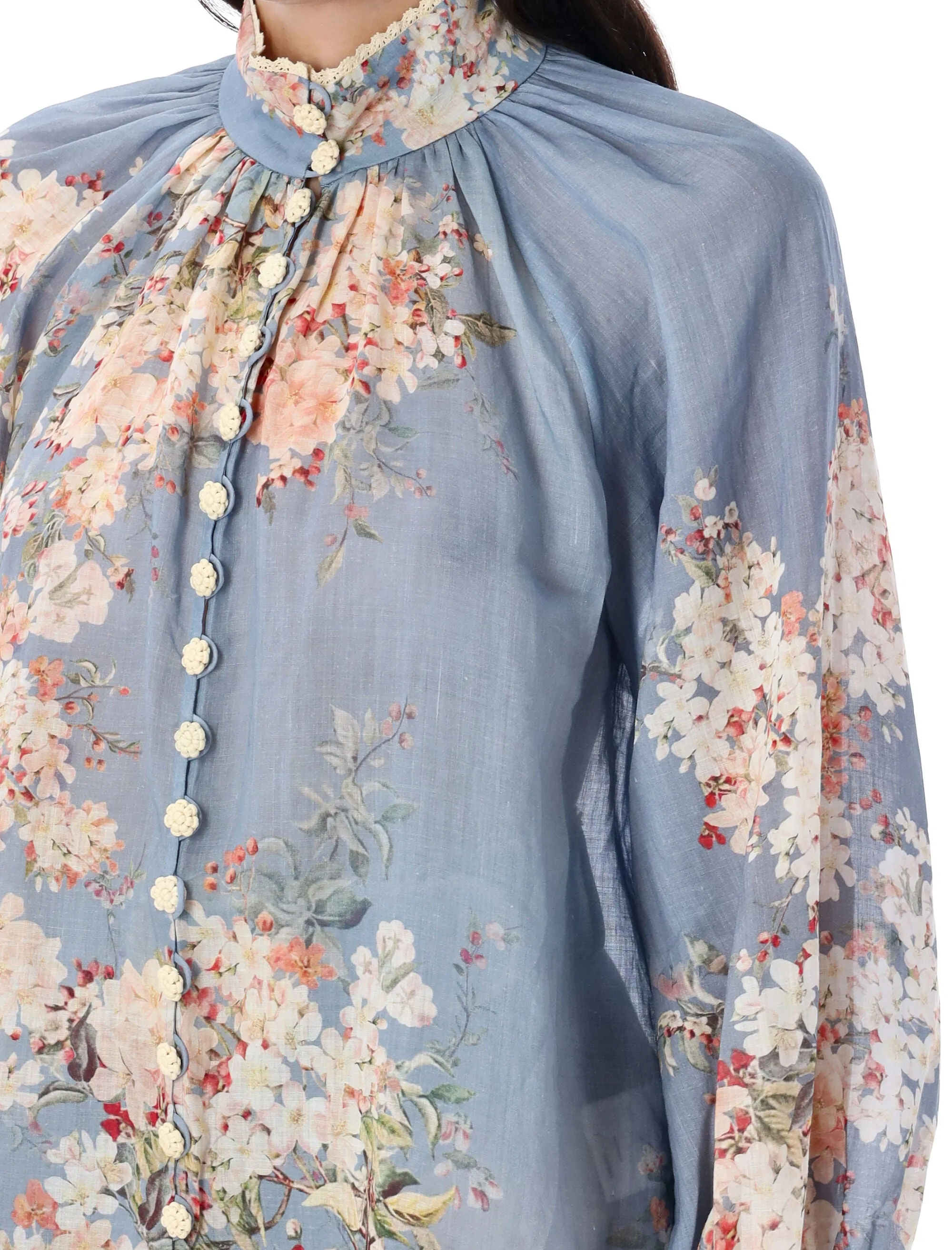 PRINTED RAMIE CASCADIAN BLOUSE sold by Lord & Taylor product image thumbnail 3