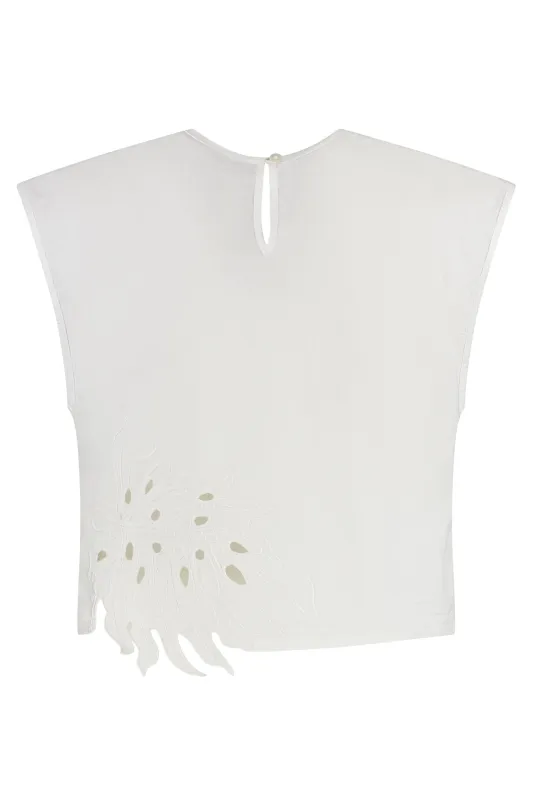 TRUE COLORS COTTON CROP TOP sold by Lord & Taylor