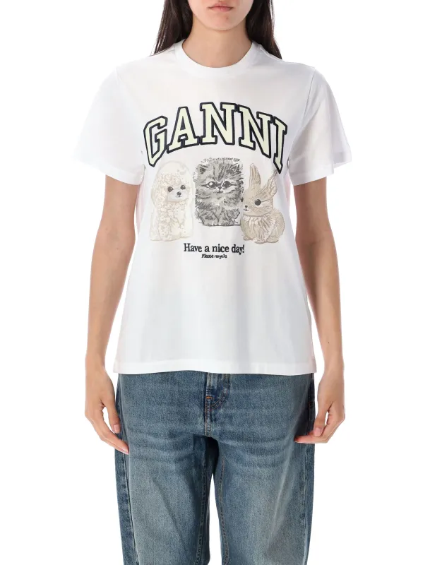 WHITE T-SHIRT WITH LOGO PRINT sold by Lord & Taylor