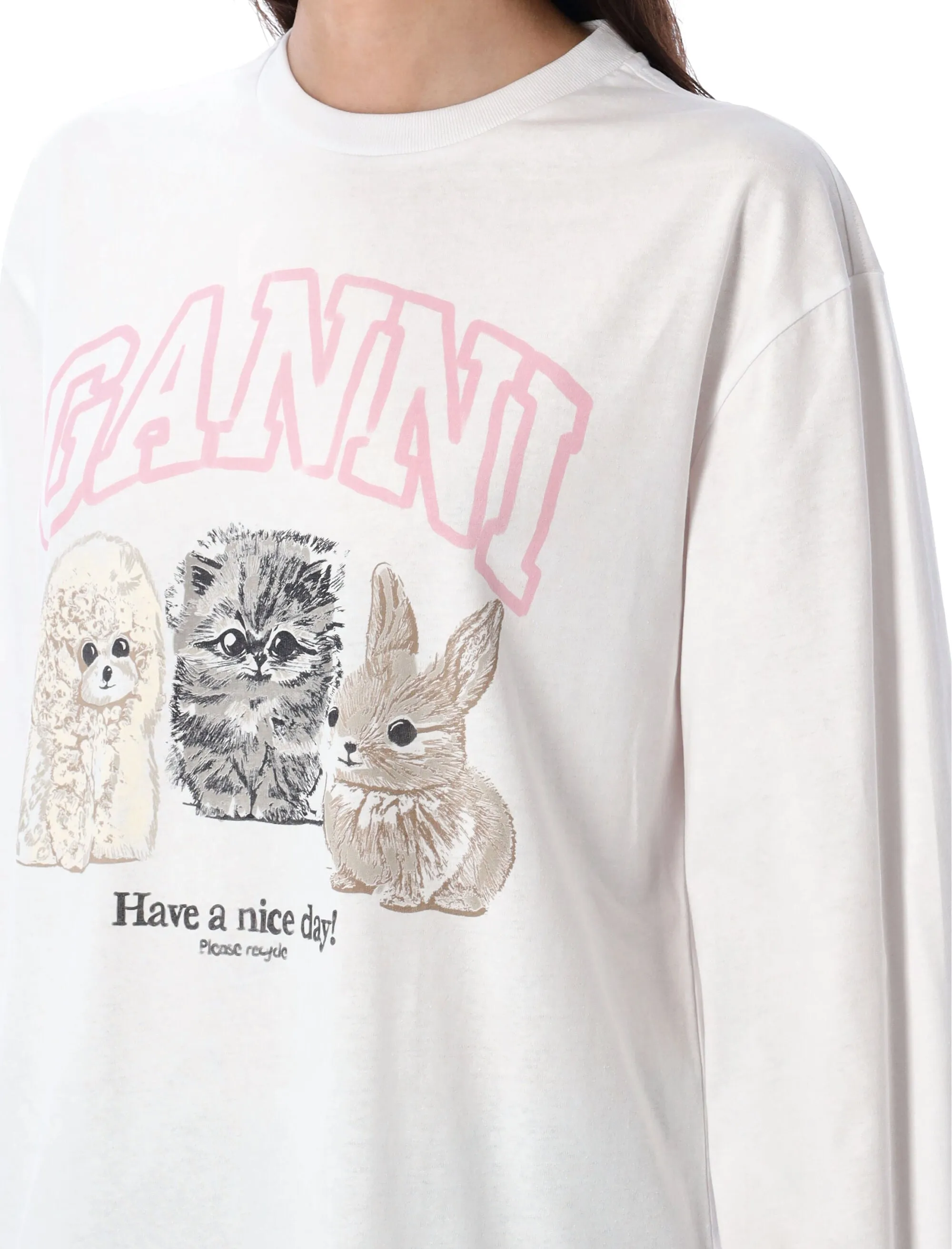 WHITE SWEATER WITH LOGO PRINT sold by Lord & Taylor product image thumbnail 3