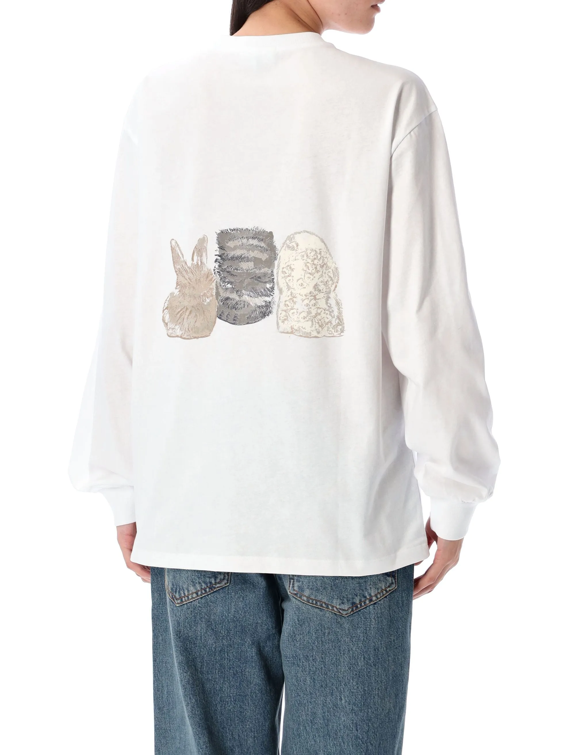 WHITE SWEATER WITH LOGO PRINT sold by Lord & Taylor product image thumbnail 2