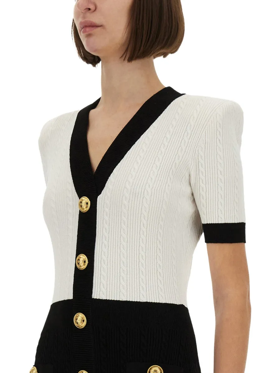 V-NECKED KNITTED MINI DRESS sold by Lord & Taylor product image thumbnail 4