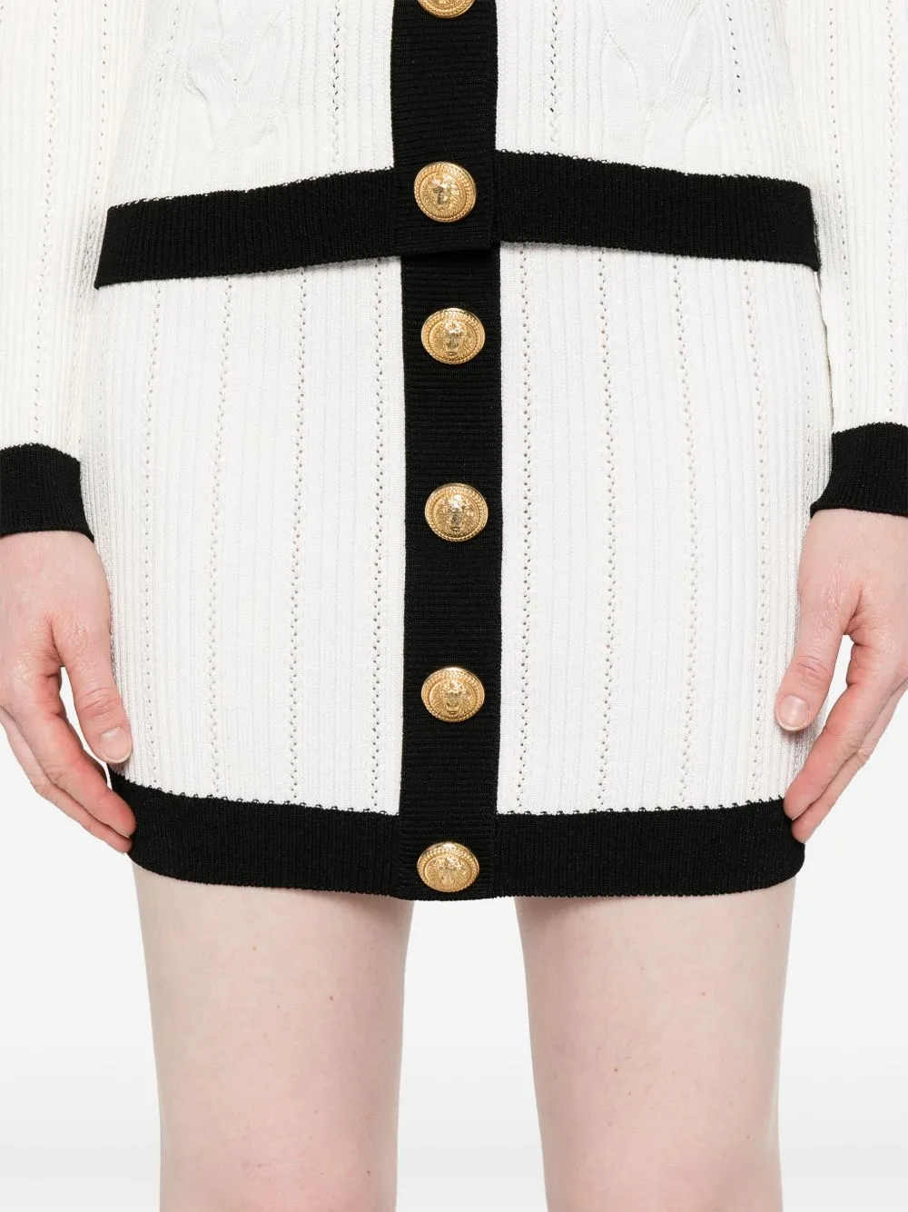 KNITTED BUTTONED MINI SKIRT sold by Lord & Taylor product image thumbnail 4
