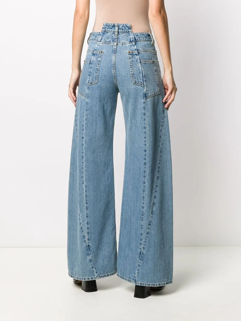 WIDE-LEG DENIM JEANS sold by Lord & Taylor product image thumbnail 5
