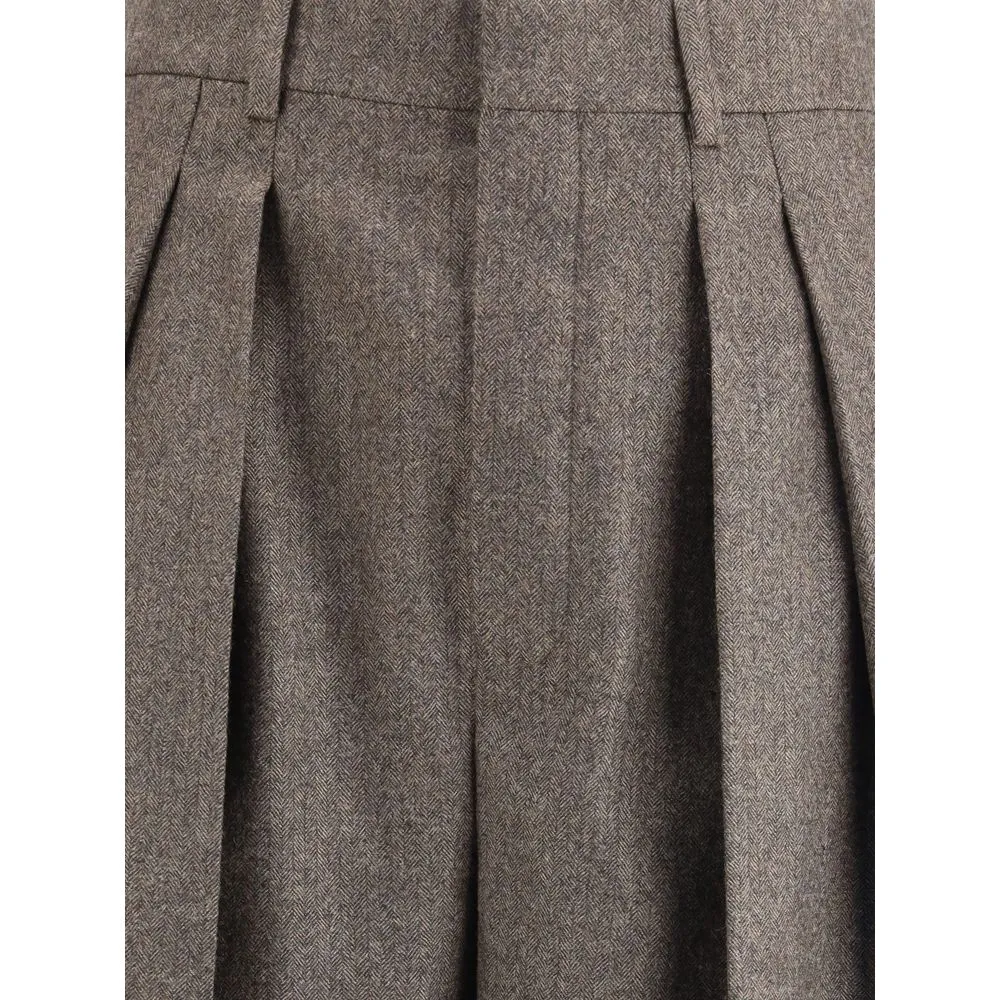 Wool Herringbone pattern wide leg Pants sold by Lord & Taylor product image thumbnail 3