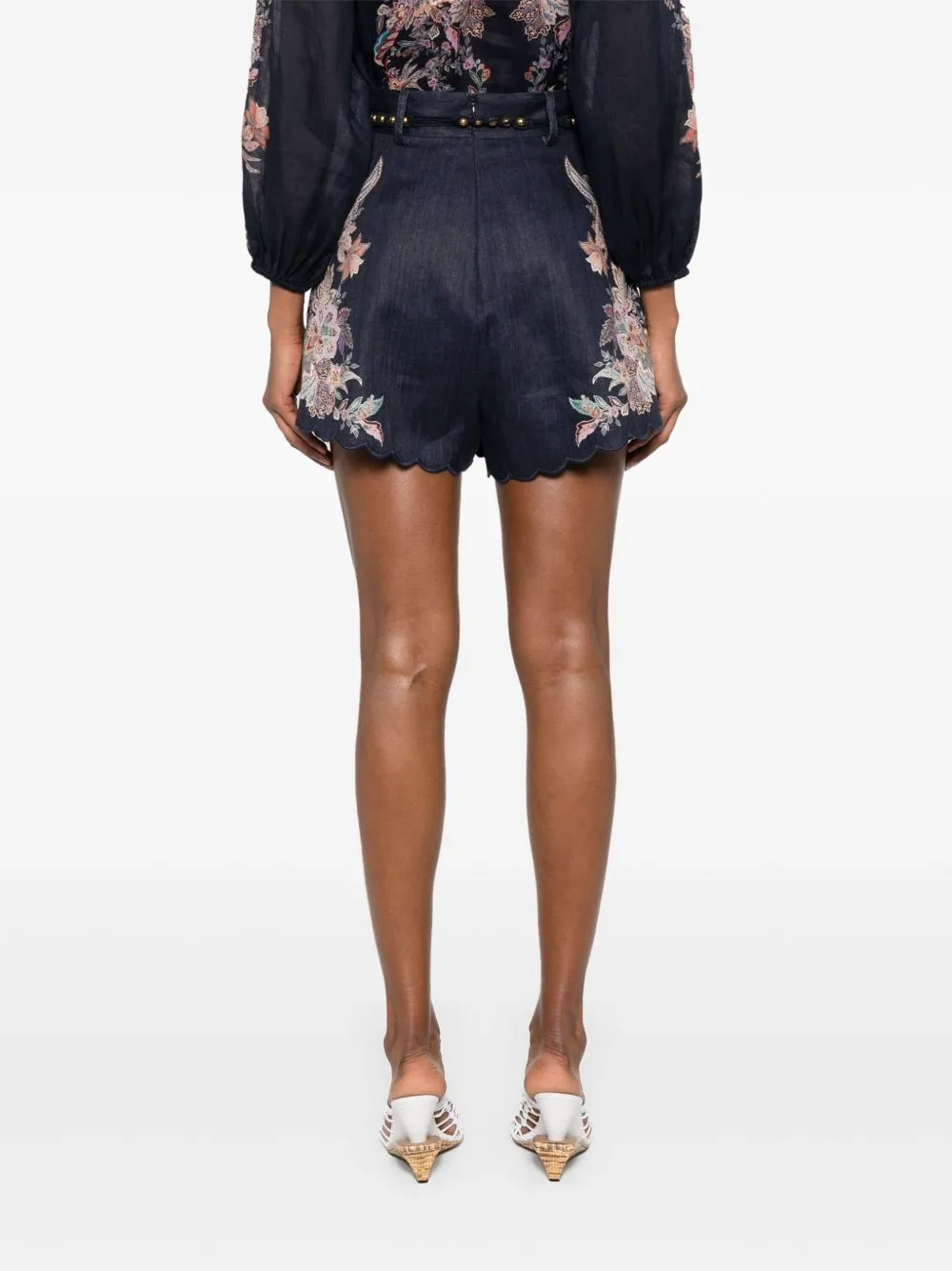 RHIANNON TUCK PRINTED LINEN SHORTS sold by Lord & Taylor product image thumbnail 3