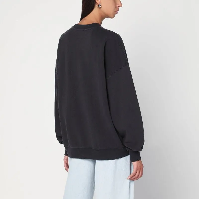 MILES WASHED BLACK COTTON SWEATSHIRT sold by Lord & Taylor