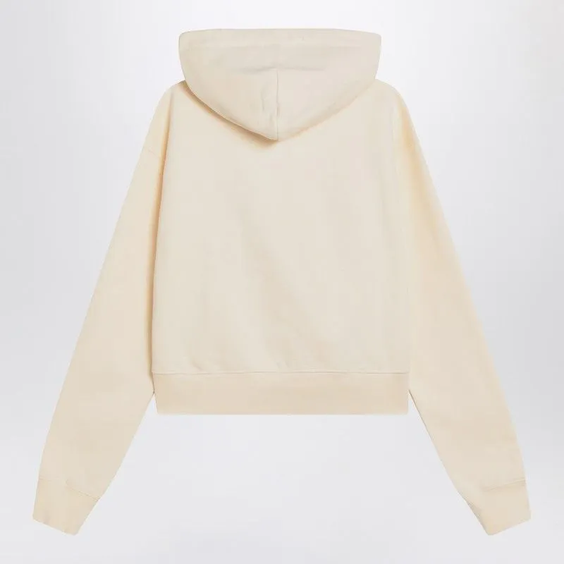 LIGHT BEIGE GROS GRAIN HOODED SWEATSHIRT sold by Lord & Taylor