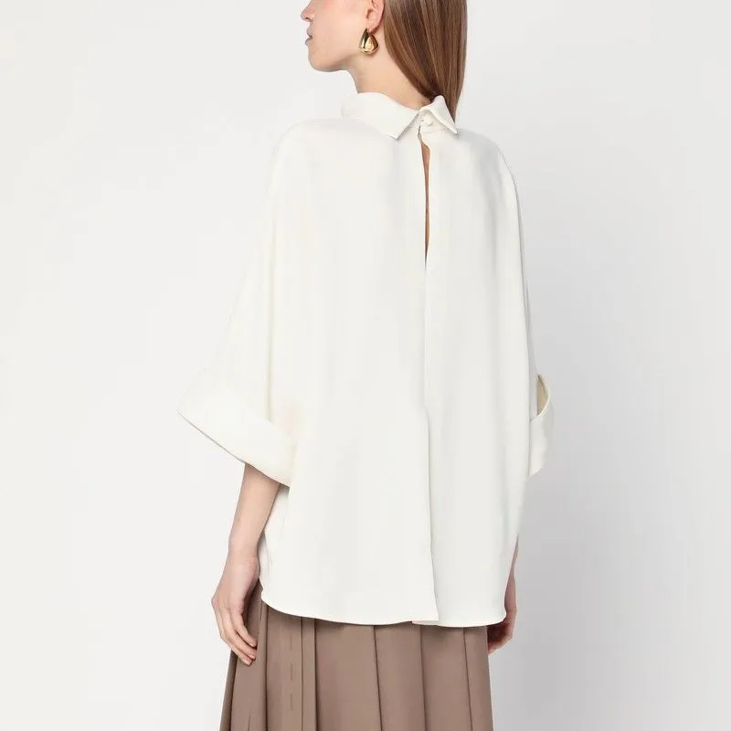 IVORY BAILEE BLOUSE IN CRêPE GEORGETTE sold by Lord & Taylor