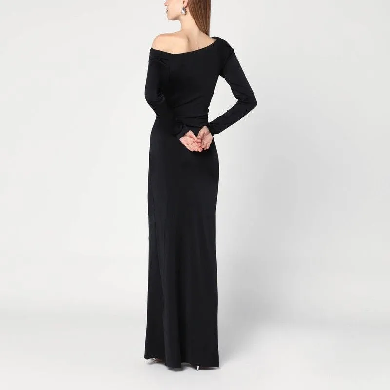 LONG BLACK DRESS IN VISCOSE JERSEY sold by Lord & Taylor