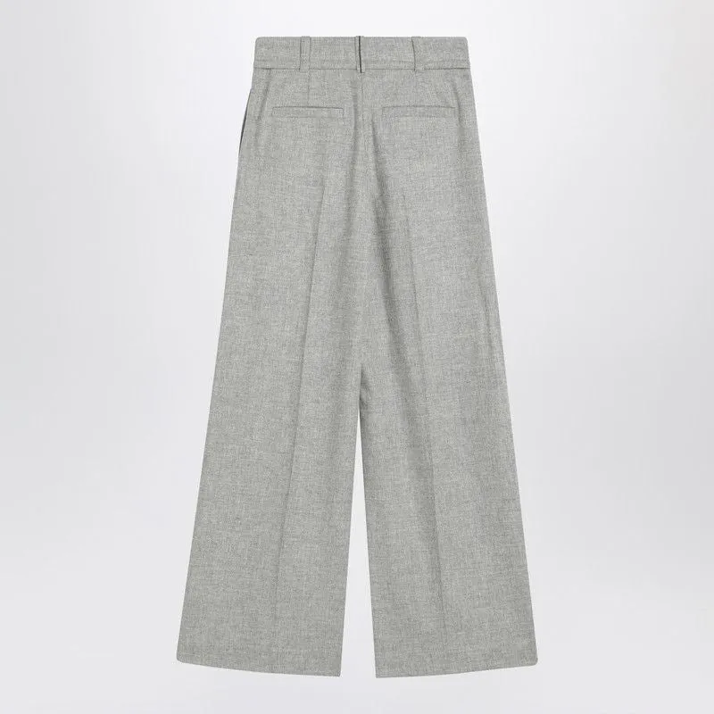 WIDE GREY TROUSERS IN WOOL AND CASHMERE sold by Lord & Taylor
