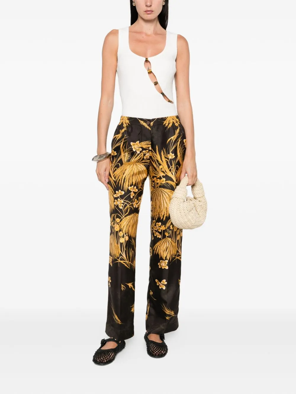 PRINTED SILK TROUSERS sold by Lord & Taylor product image thumbnail 3