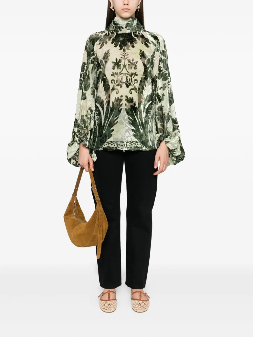 PRINTED SILK BLOUSE sold by Lord & Taylor product image thumbnail 2