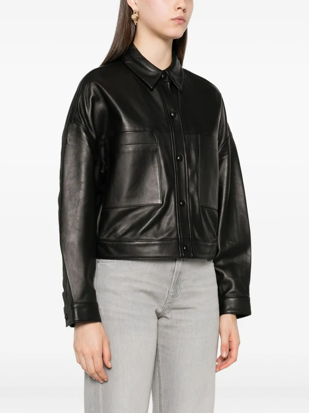 SASHA LEATHER JACKET sold by Lord & Taylor product image thumbnail 5