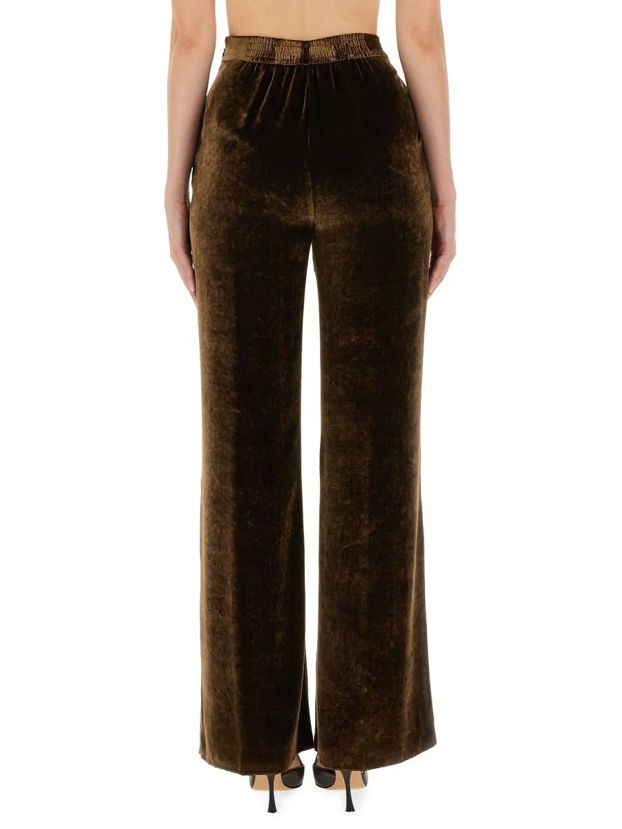 BROWN VISCOSA SILK TROUSERS sold by Lord & Taylor