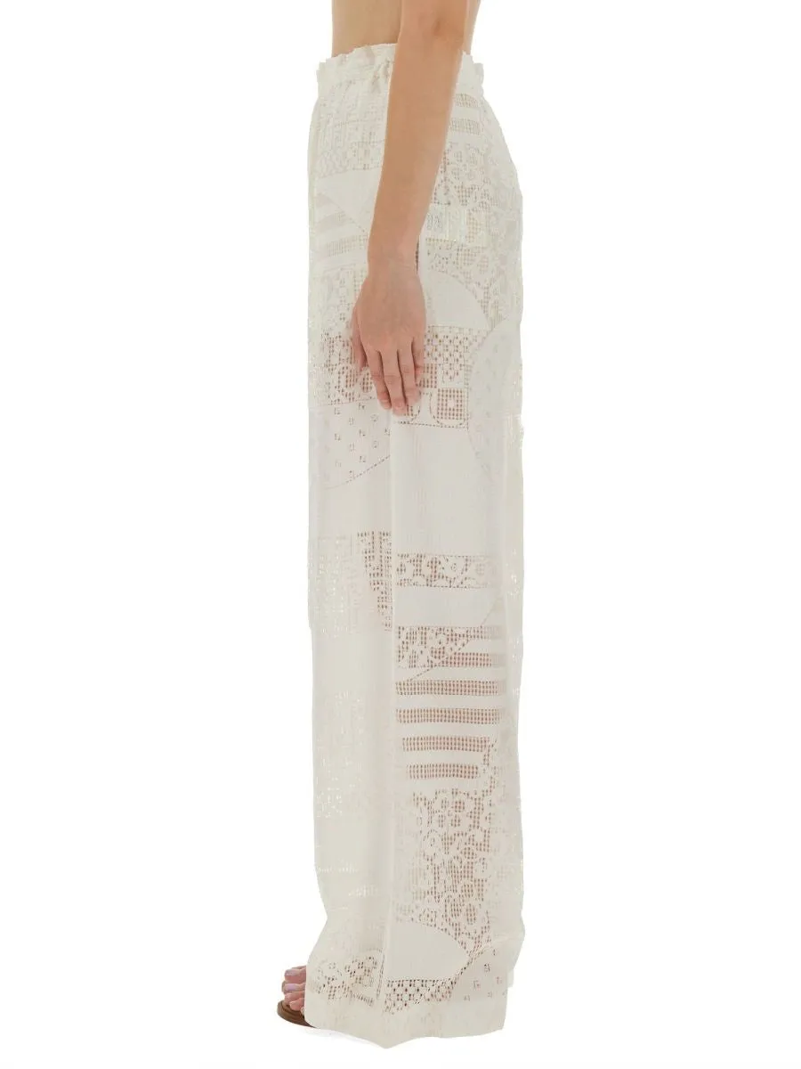 WHITE VISCOSE SILK TROUSERS sold by Lord & Taylor product image thumbnail 3