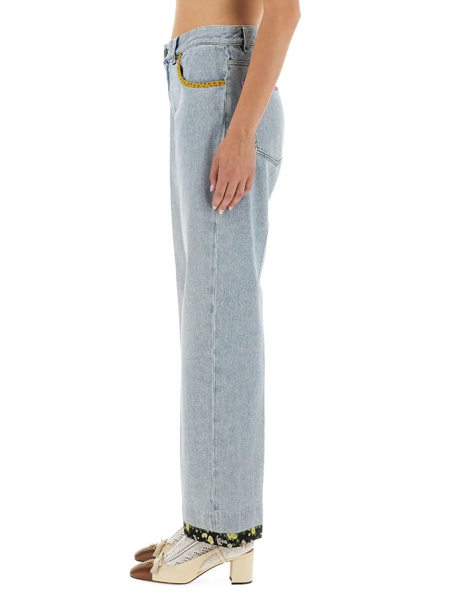 EMBROIDERED DENIM PANTS sold by Lord & Taylor product image thumbnail 4