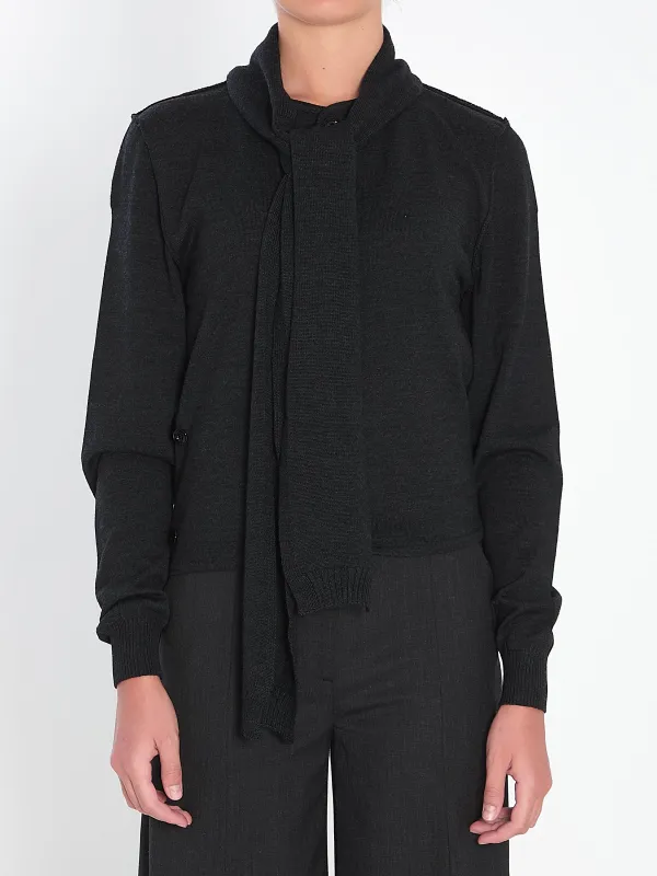 TWISTED CARDIGAN WITH SCARF sold by Lord & Taylor