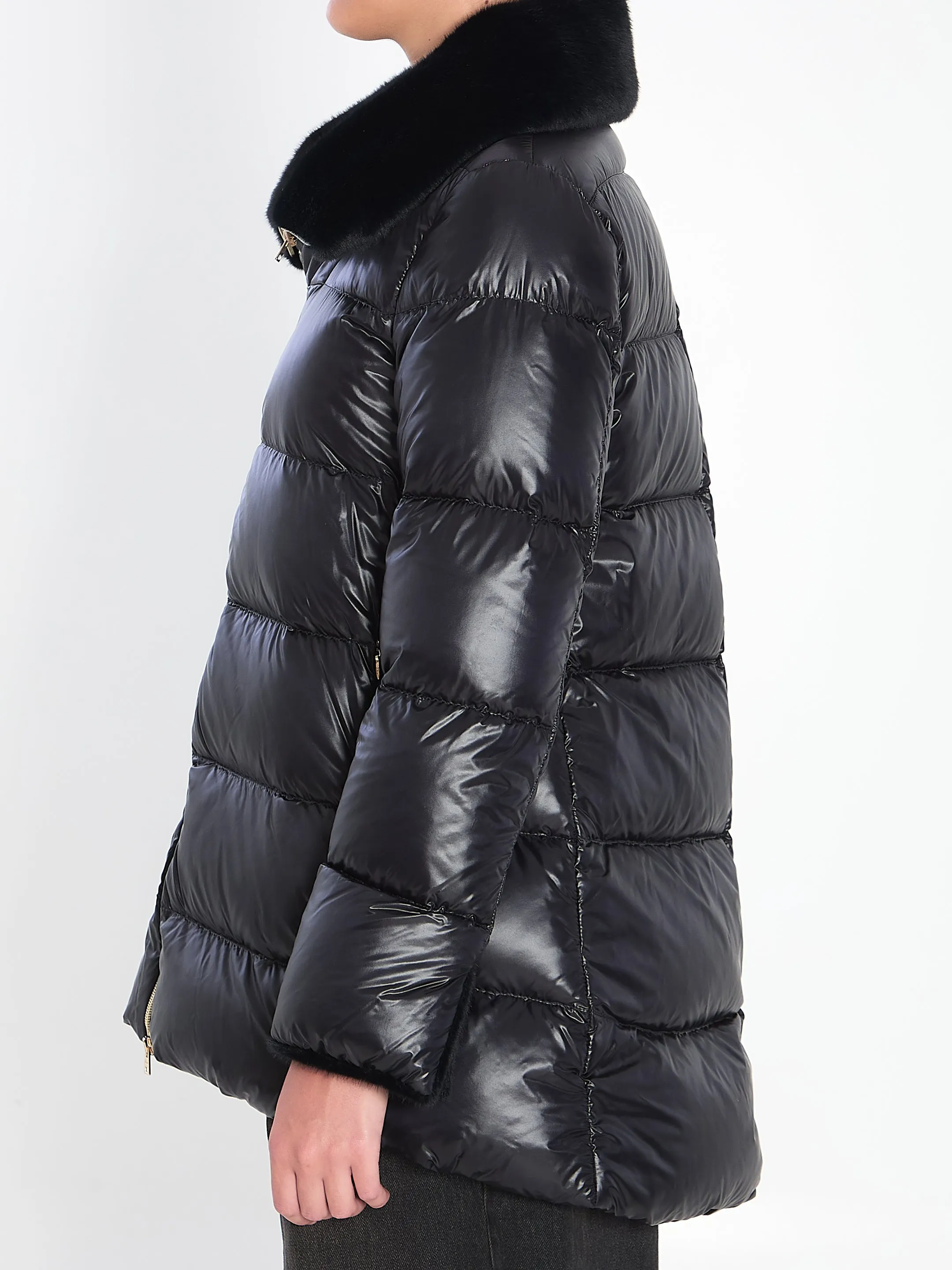 LIGHT PUFFER WITH COLLAR FUR sold by Lord & Taylor product image thumbnail 3