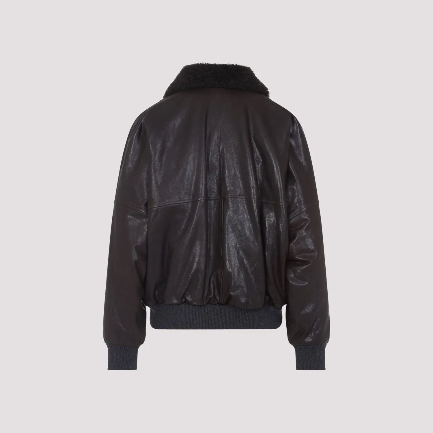 LEATHER BOMBER JACKET sold by Lord & Taylor product image thumbnail 4