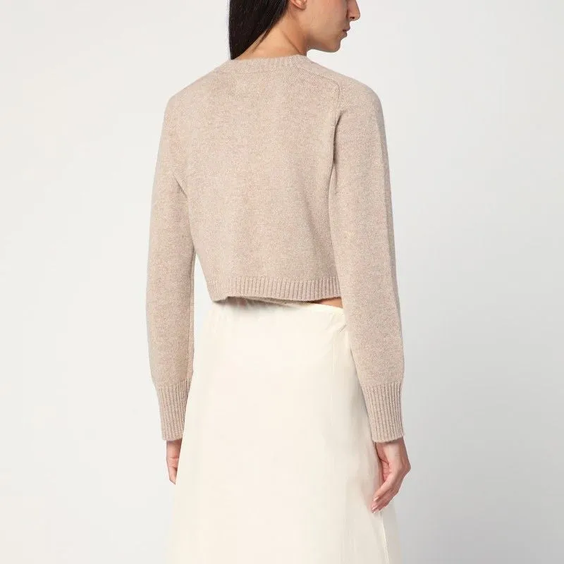 BEIGE CROPPED CARDIGAN IN CASHMERE sold by Lord & Taylor